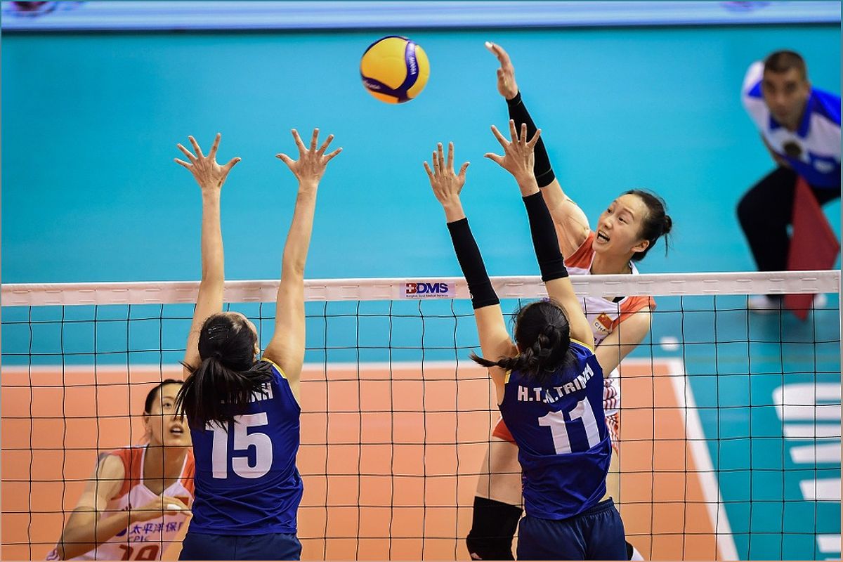 Đội bóng chuyền nữ Việt Nam thất bại trước Trung Quốc tại giải bóng chuyền nữ châu Á 2023 - 330966676