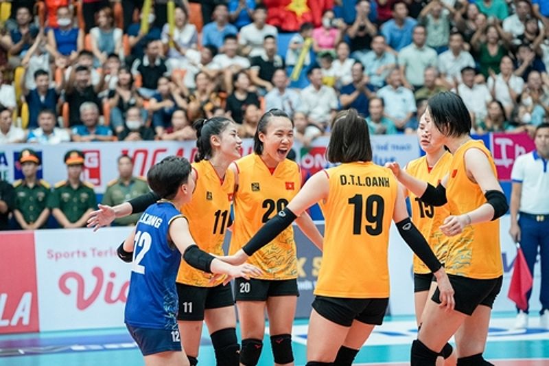 Đội tuyển bóng chuyền nữ Việt Nam thể hiện ấn tượng tại Giải vô địch châu Á 2023 - 462806694
