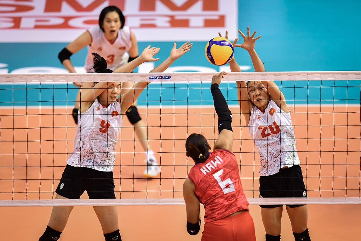 Đội tuyển bóng chuyền nữ Việt Nam thất bại trước Nhật Bản trong trận đấu tranh hạng Ba giải bóng chuyền nữ châu Á 2023 - 954635285